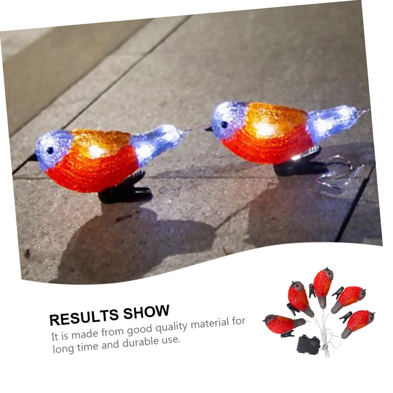 Ipetboom Lichterkette mit Kreativem Vogelmotiv aus Acryl und Kunststoff Rote LED Partybeleuchtung für Restaurant und Hotel mit Ip65 Schutz