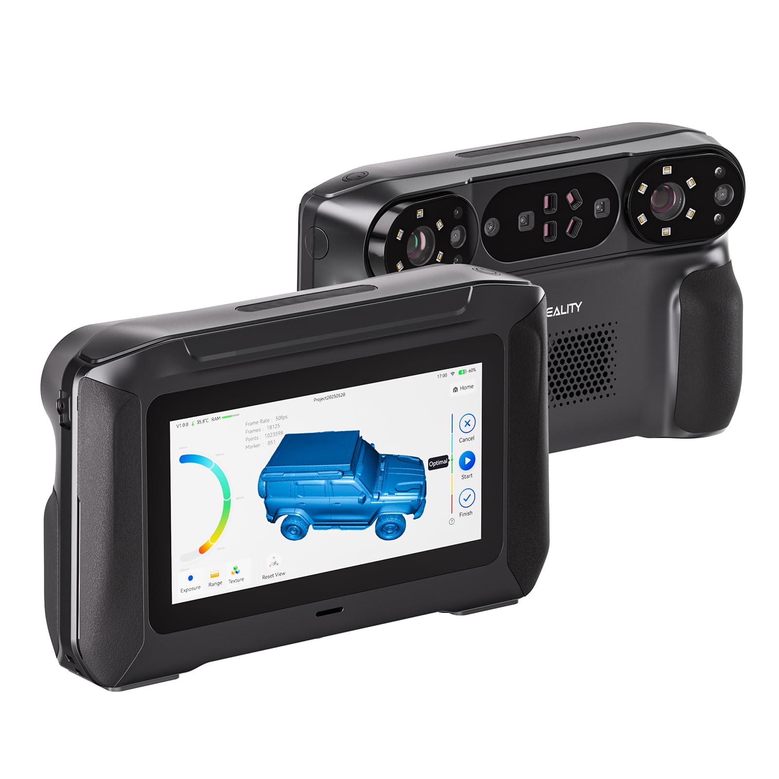 Creality Sermoon P1 3D Scanner, All-in-One Laserscanner mit Hybrid Laser + NIR, 0,02 mm Präzision, 6 Zoll Touchscreen, Wi-Fi 7, Standalone & PC für CAD & 3D Druck