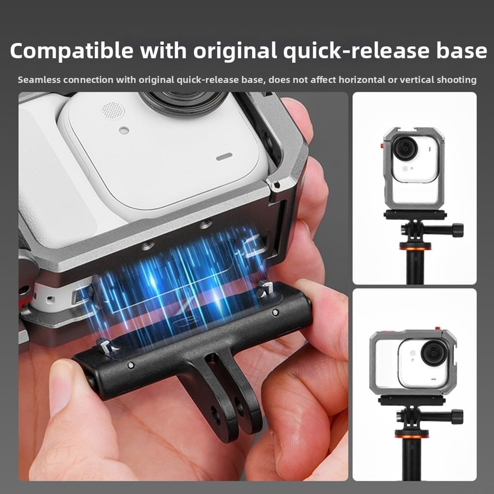 Para Insta360 Go Ultra Street Photography Juego de manijas con construcción de aluminio para un rendimiento fiable y captura constante