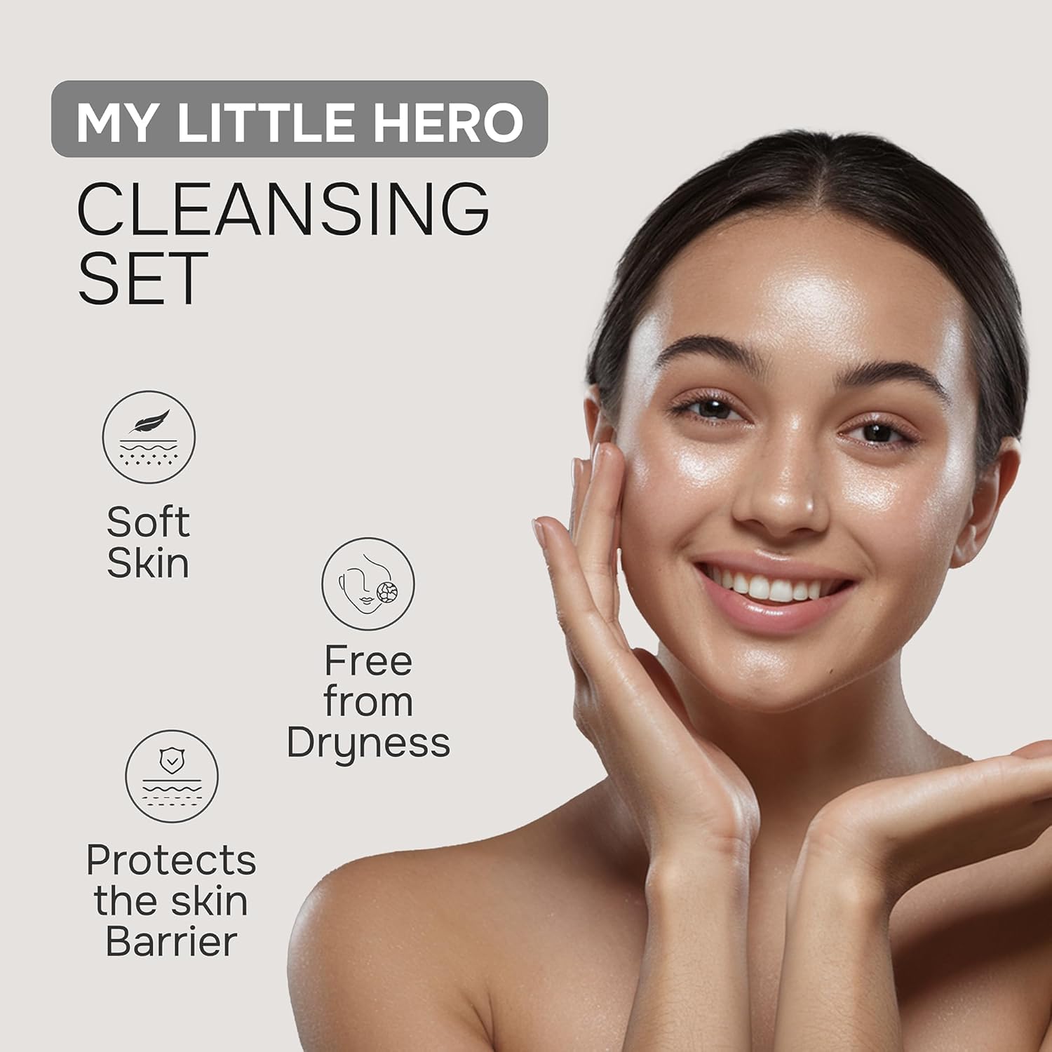 De:maf Welcome Cleansing Gift Kit, Gentle Travel Size Cleanser Trio for Sensitive Skin & Barrier Care