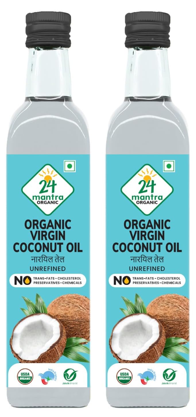 24 Mantra Organic Virgin Coconut Oil, 500ml (Pack of 2) (B0CVF3PJJ4) Amazon Price History, Amazon Price Tracker