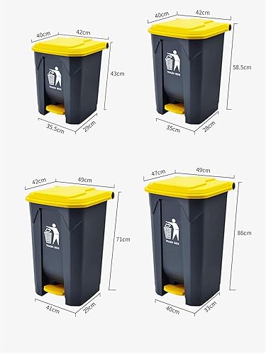 Miniatura 5 de JYDQM Bote de basura para el hogar, dormitorio, al aire libre, cubo de basura clasificado, cuadrado de plástico para parques, calle, hotel, cubo de