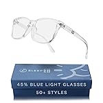 Sleep ZM Blue Light Blocking Glasses for Women + Men - Better Sleep + Anti Eye Strain Protection - Computer Screens & Gaming - Crystal Clear - Daytime Clear Lens