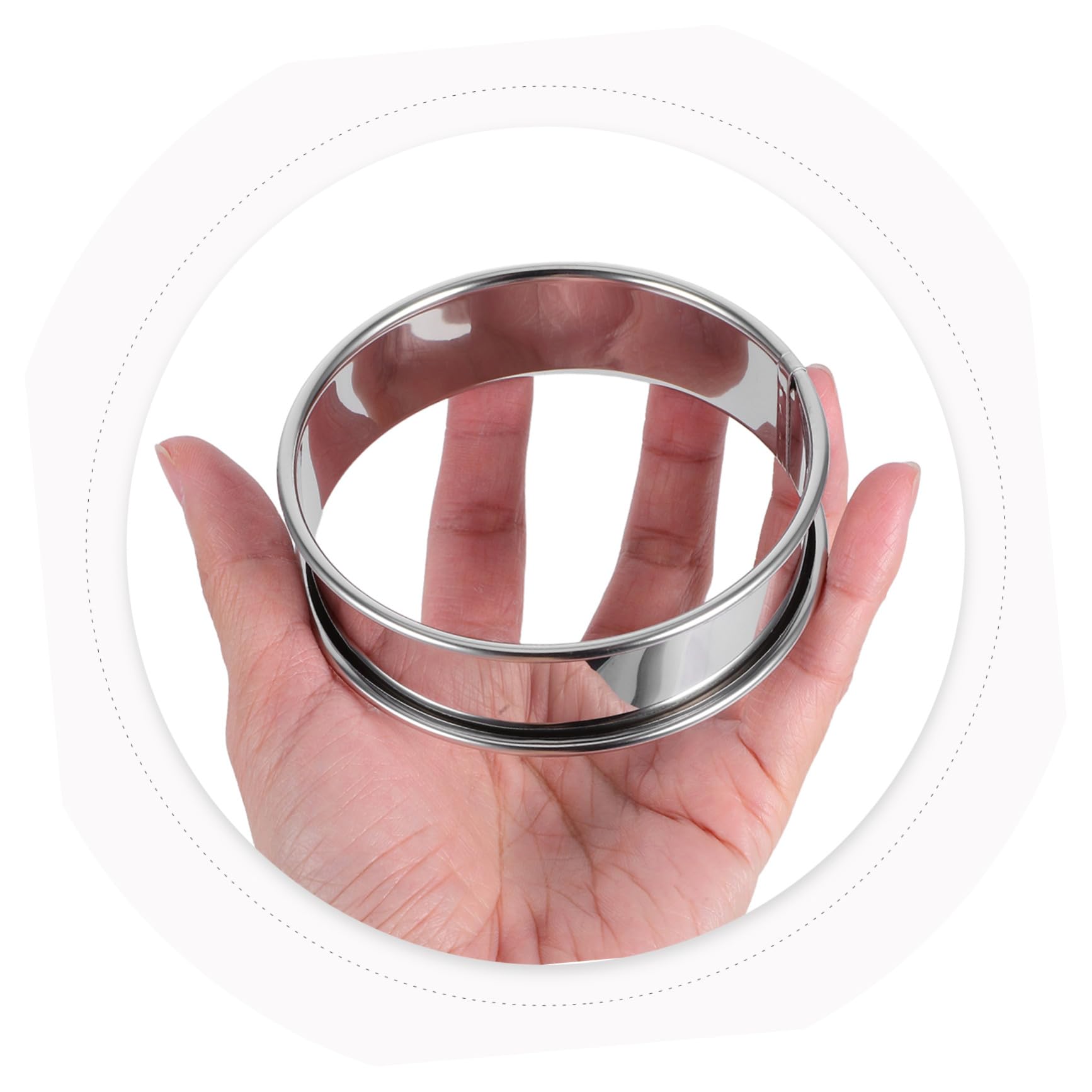 16 Pièces Lot de Cercles à Gâteaux Acier Inoxydable Moules à Pâtisserie Antiadhésifs avec Brosse Cercles pour Muffins et Mousses Ustensiles de Cuisson pour Desserts Faits Maison