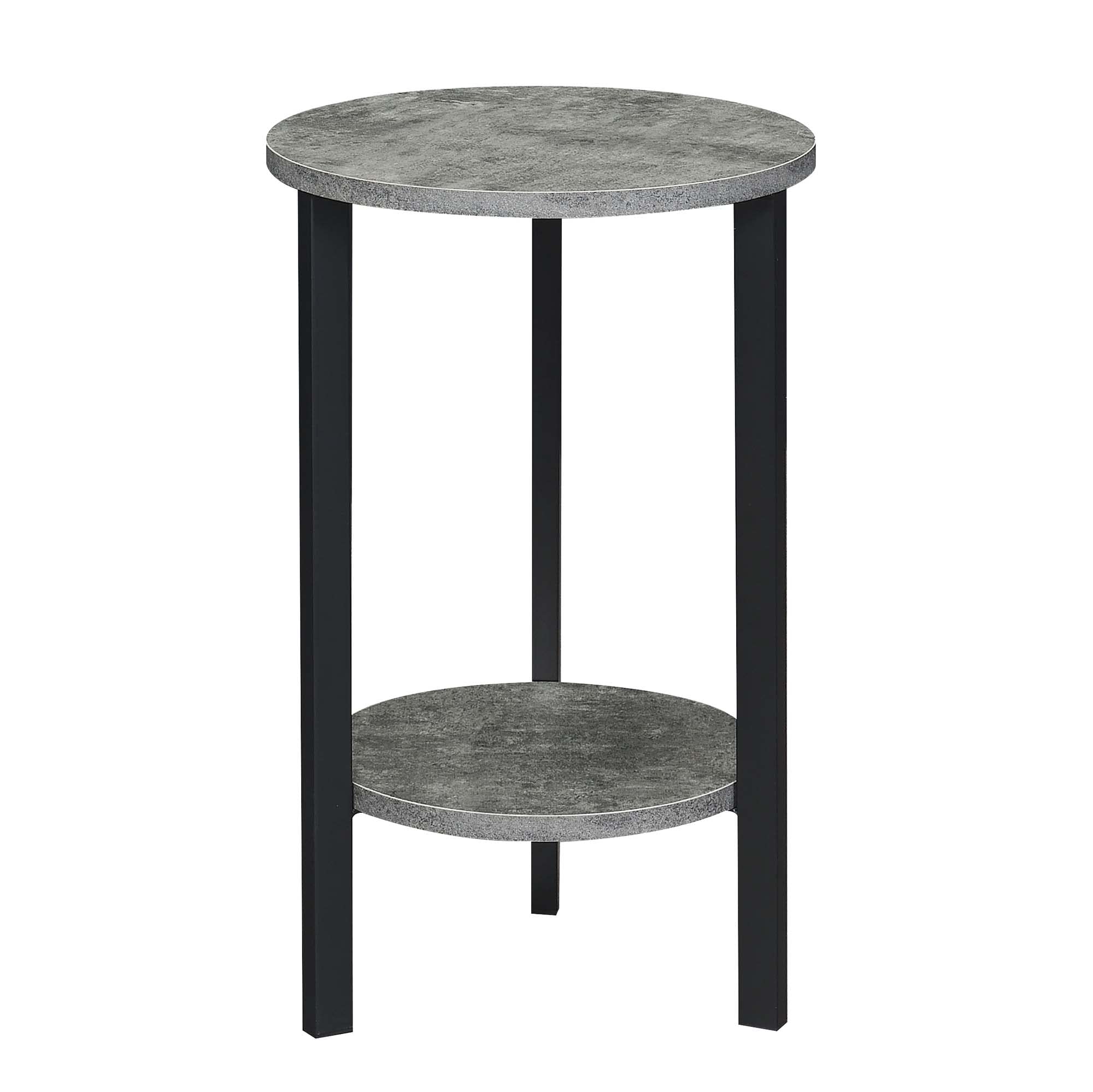 Convenience ConceptsGraystone 2-Tier Plant Stand, 24", Cement/Black