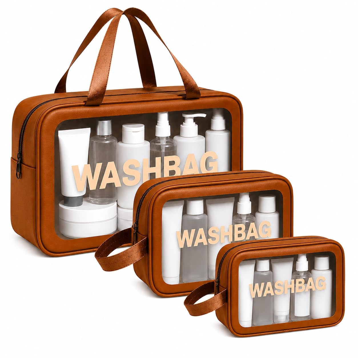Harshiv Enterprises Travel Wash Bag Set of 3 | Waterproof Toiletry Organizer Bags | Portable Cosmetic & Makeup Storage Pouch | Multipurpose Zipper Travel Organizer for Men & Women-picture-10