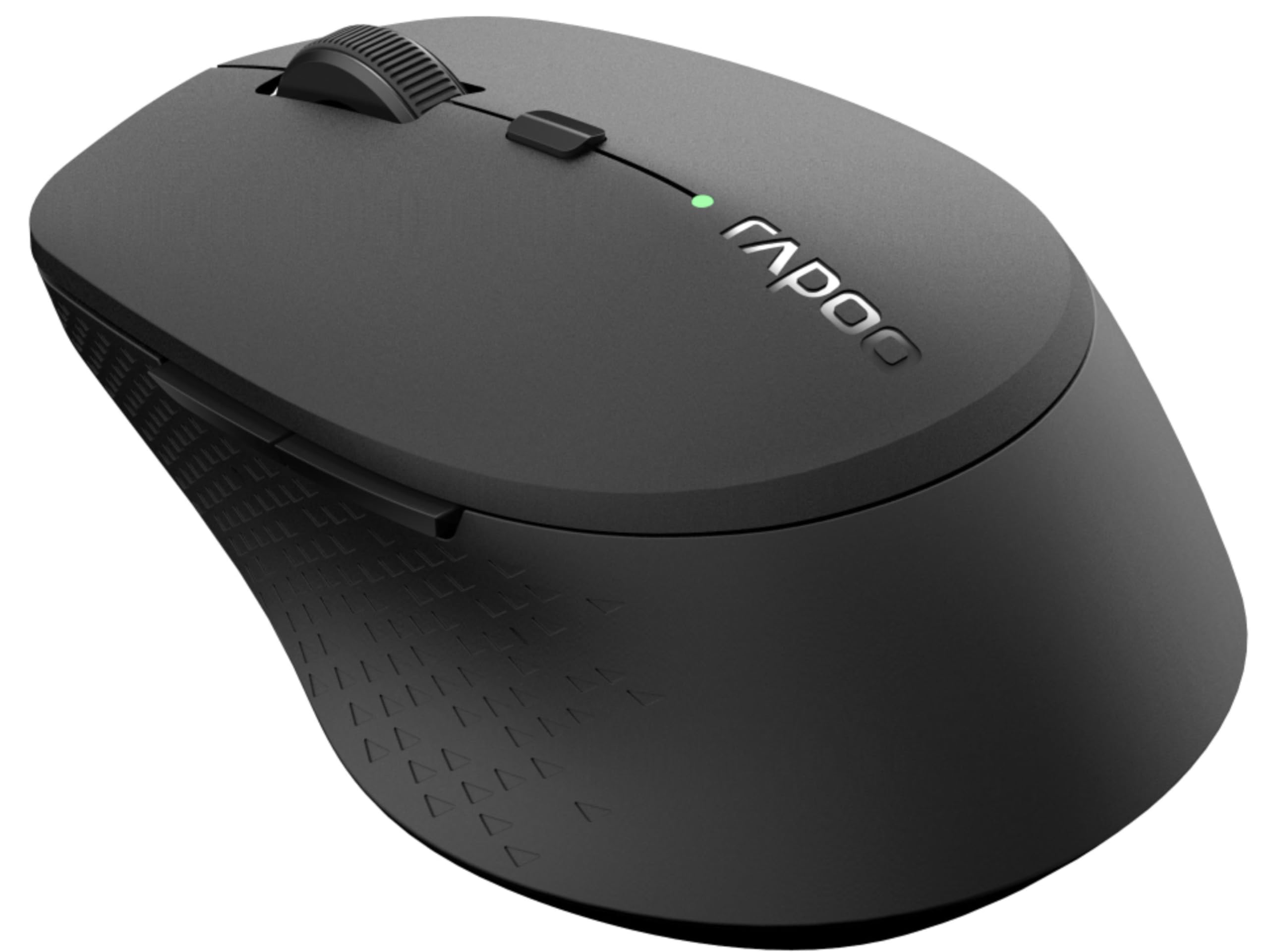 Rapoo bezprzewodowa mysz komuterowa (myszka do komputera, PC, wireless, ergonomiczna, 7 przycisków, 2,4 GHz, Bluetooth, 1600 DPI) ciemnoszara