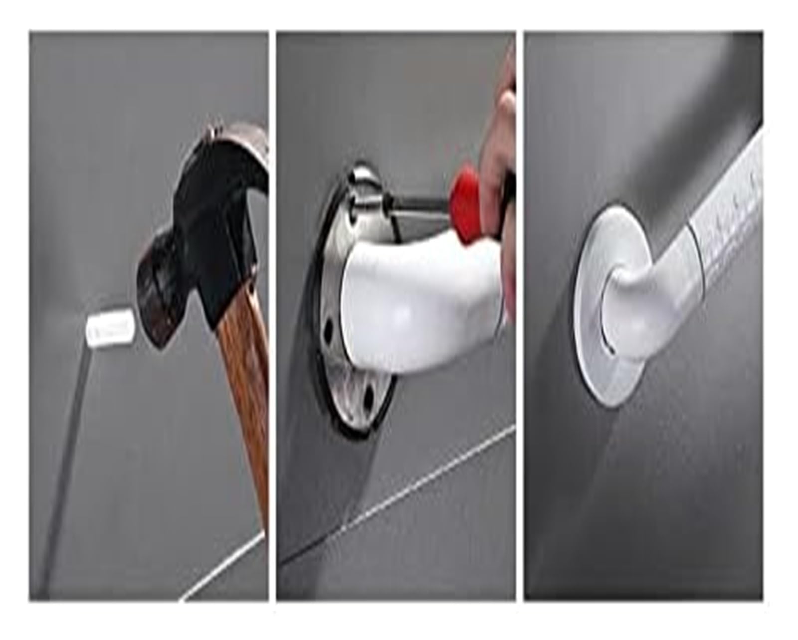 Asideros de baño, pasamanos de bañera, pasamanos de ABS Antideslizante en Forma de L, Amarillo/Blanco, asidero de Seguridad para Inodoro, Ducha y bañera, pasamanos de Seguridad