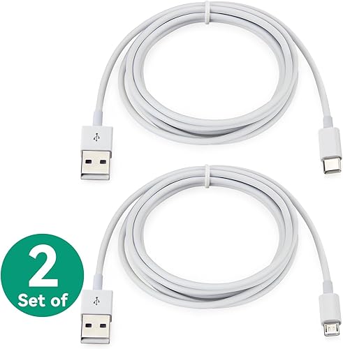 Miniatura 2 de Smays Paquete de cables de carga micro USB y USB-C de 6 pies para Kindle Paperwhite (10 generación, 3 generación, edición exclusiva) y tabletas Fire