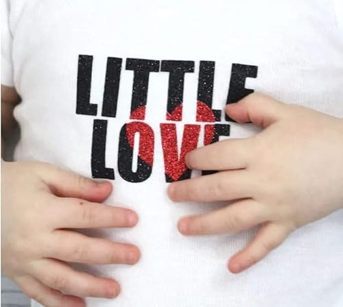 Miniatura 6 de Craftables Vinilo de transferencia de calor con purpurina aguamarina, HTV  5 hojas brillantes fáciles de desmalezar, vinilo para plancha para