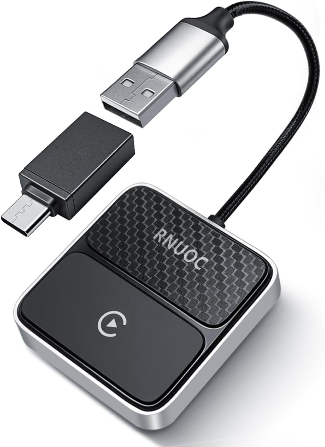 RUNOC Wireless CarPlay Adapter for Apple iPhone (2025 Upgraded) - Convert Wired to Wireless Car Play Adapter - No Latency, Super Mini Car Play Dongle for iPhone iOS 10+ for Cars with Built-in CarPlay