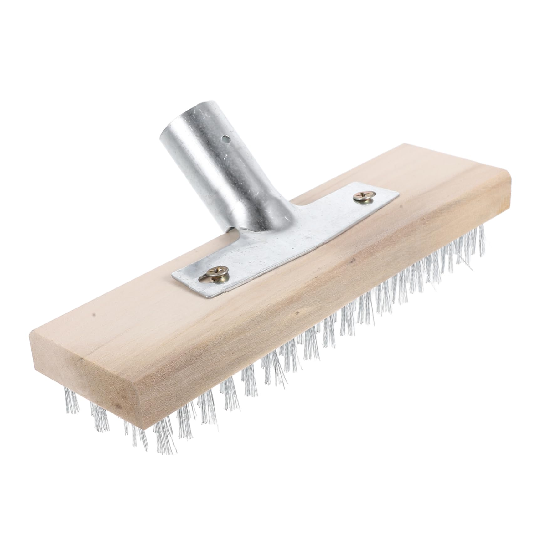 KOMBIUDA Heavy Duty Wire Brush Scrubber Broom for Rust Removal Deck Patio Bathroom