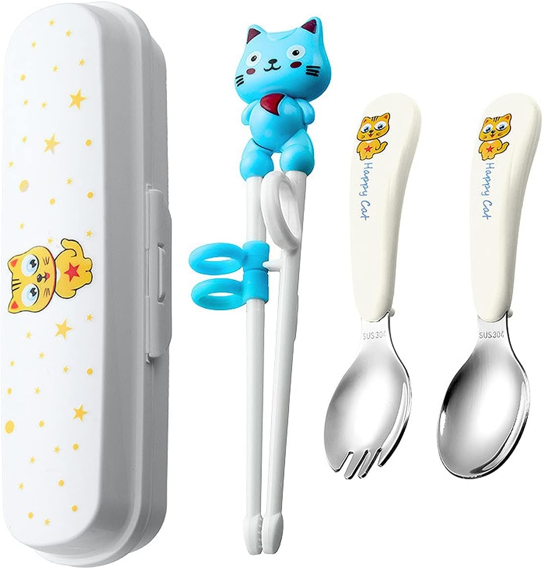 KASTWAVE Kids Training Chopsticks - 1 Pair for Children, Easy to Use Right Learning Chopsticks for Beginners, Anti-Dislocation Buckle Design, Includes Portable Box