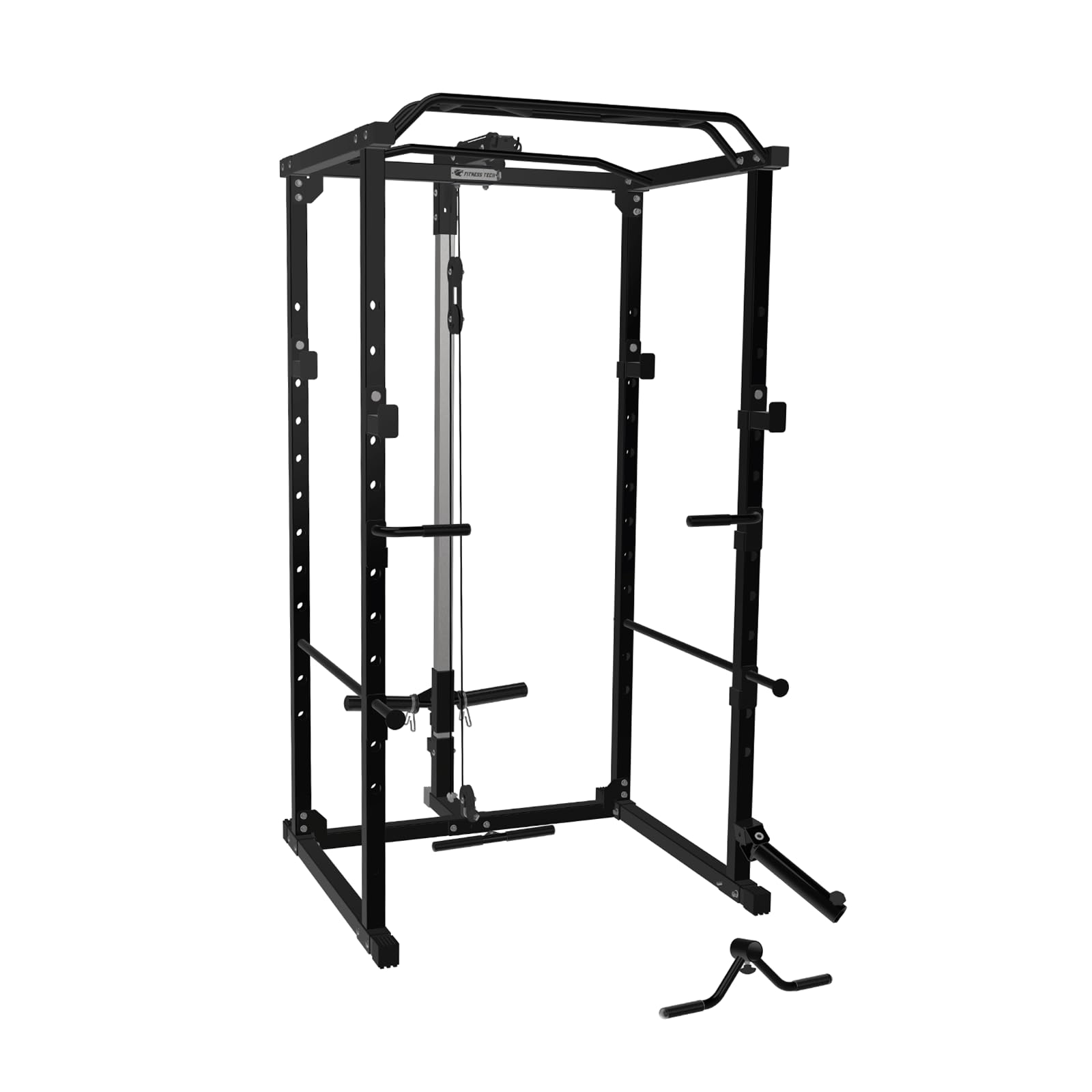 Multiestación de Fuerza Rack de musculación, Power Rack Squat, Jaula de Sentadillas, Equipo de Ejercicio de musculación, Gimnasio en Casa,114 x 140 x 220 cm