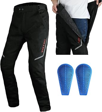 Motorcycle Riding Reflective Quick-Release Pants Rider Racing Anti-fall Warm Thermal Windproof Lengthened Silica Gel Pads XXL