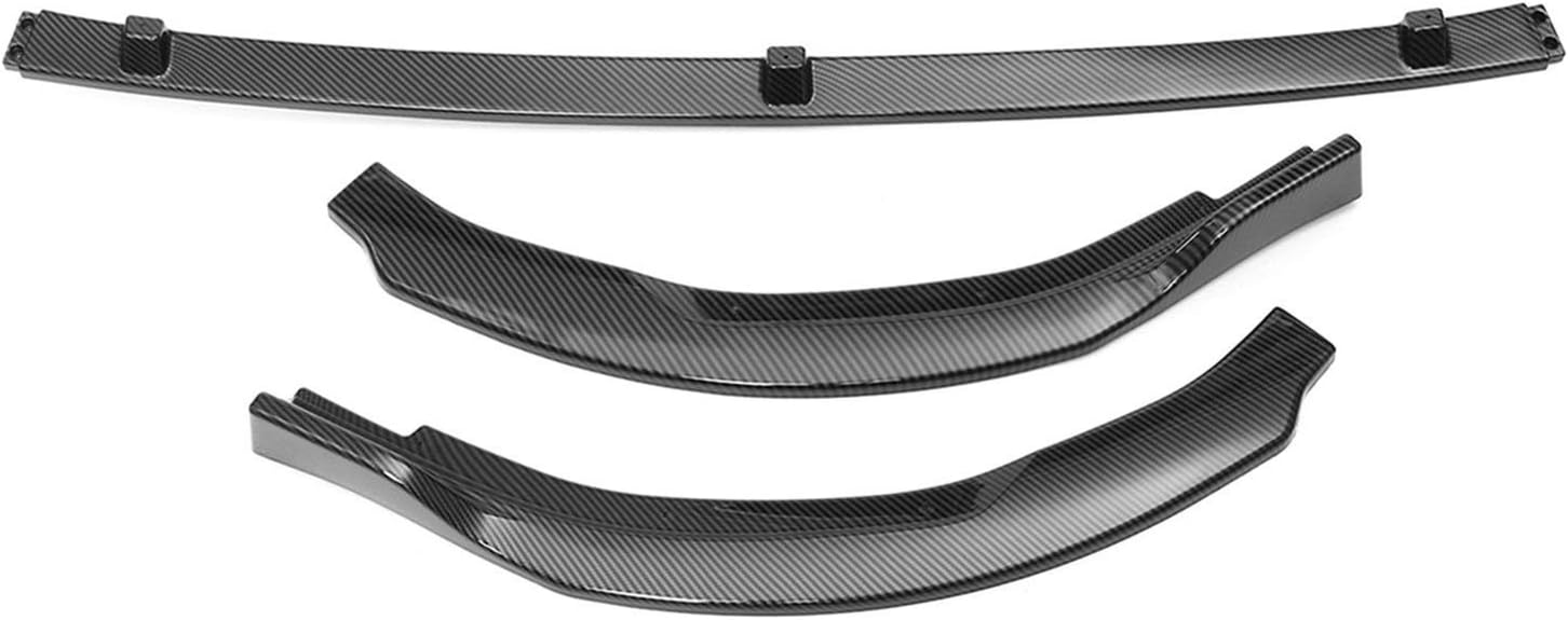 Car Front Bumper Lip Body Kit Spoiler Protector Cover Diffuser Deflector Lips, for Toyota, Camry L LE XLE 2018 2019 Car Rear Spoiler Trim Accessory(Carbon Fiber Look)