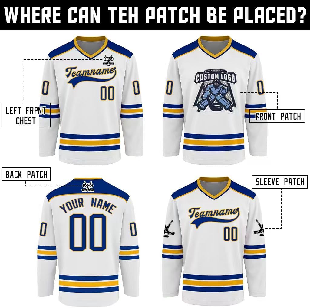 Custom Hockey Jersey Personalized Hockey Shirt Stitched Or Printed Name Number Logo Sports Practice Jersey for Men Women - Image 3