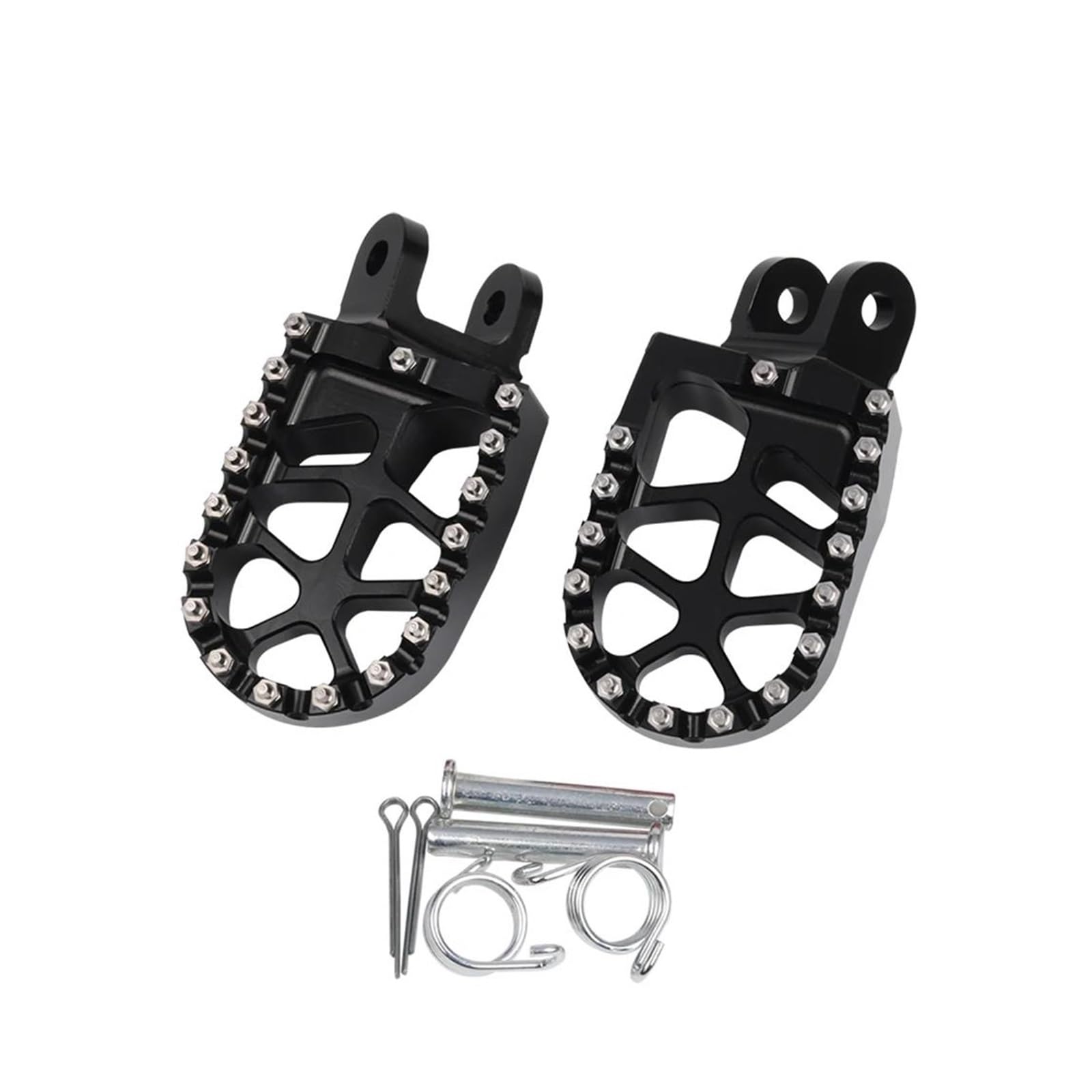 BLNETU Motorcycle Footrests Footpeg Foot Pegs Pedals Plate Foot Rests For AFRICA TWIN XRV 750 650 RD07 XRV750 XRV650(Black)