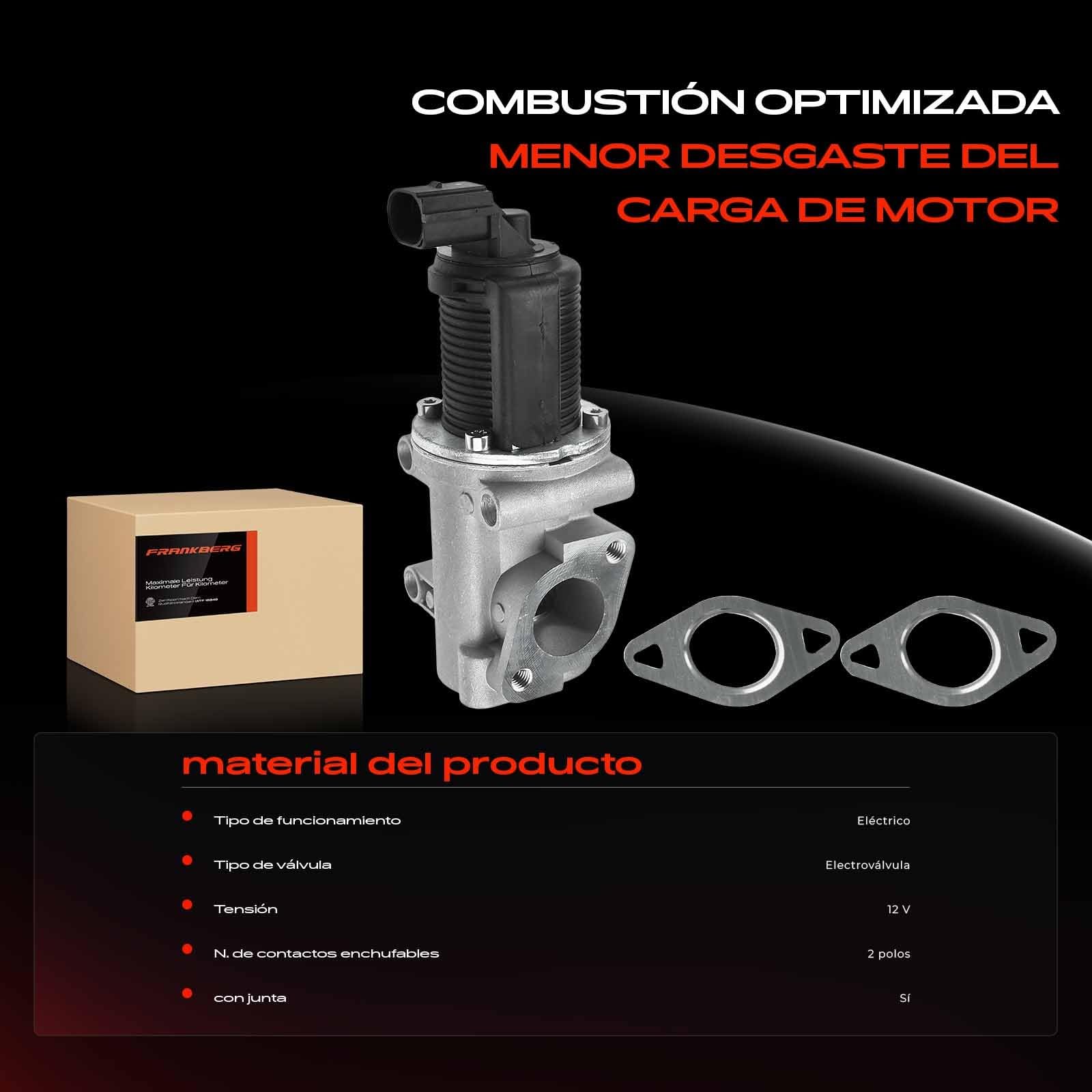 Frankberg Válvula EGR Diesel Compatible con Stilo 192 19L BR.A.Vo II 198 19L Doblo MPV 119 223 19L Stilo Multi Wagon 192 19L 147 937 19L Replace# 55182482