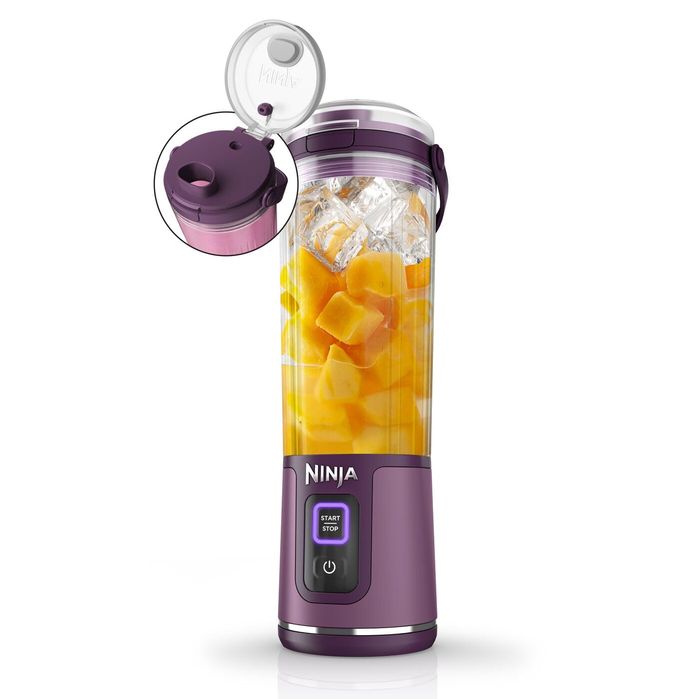 Blast Portable Blender, 530ml, Leakproof Lid & Sip Spout, Powerful Cordless Mini Blender, Rechargeable, Portable Smoothies, Protein Shakes, Blends Ice & Frozen Fruit, Purple, BC151UKPR