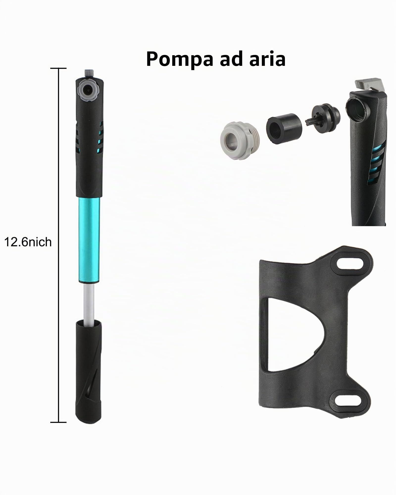 Set di riparazione per bicicletta da viaggio: set di strumenti per la riparazione della bicicletta con multifunzione 16 in 1, borsa per la riparazione della bicicletta e pompa per bicicletta per