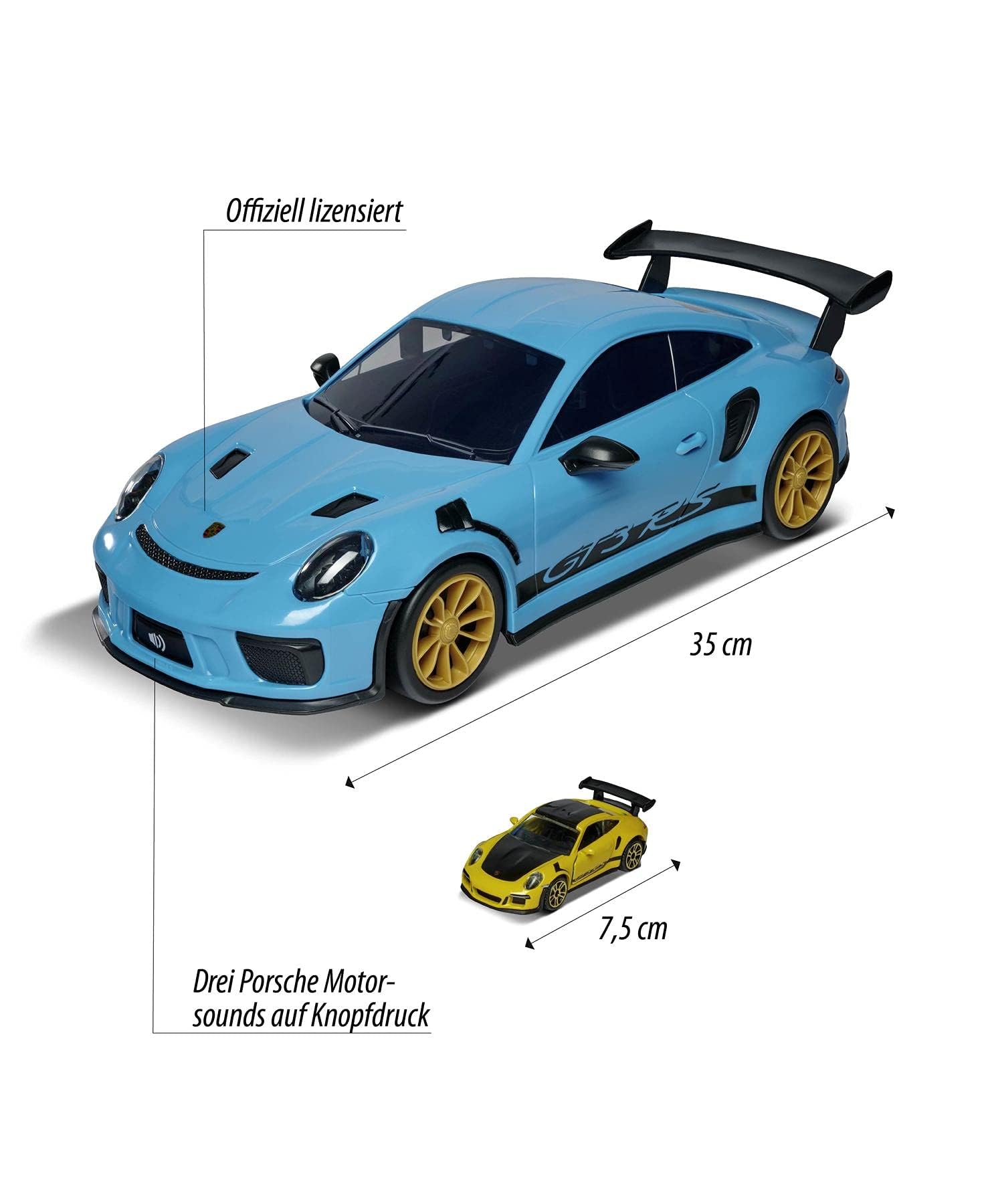 Majorette- Porsche 911 Gt3 Rs Carry Case, 212058194 , + 3 Anni, 35 Cm ,Scrigno, Incluso Anche Modellino