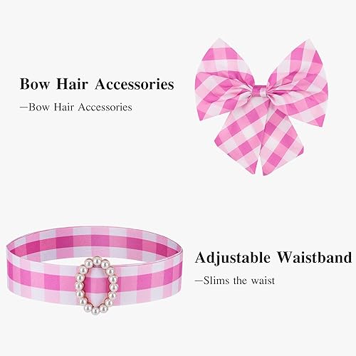 Miniatura 4 de Disfraz rosa para niñas pequeñas, vestido de muñeca de película para Halloween