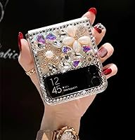 Vista 3 de Funda para Motorala Razr 2023 con diseño brillante de diamantes con purpurina y estilo femenino, funda para teléfono Moto Razr 2023 con diamantes