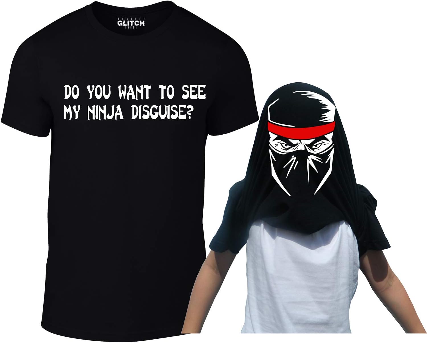 Reality Glitch Childrens Do You Want to See My Ninja Disguise Flip Funny T-Shirt