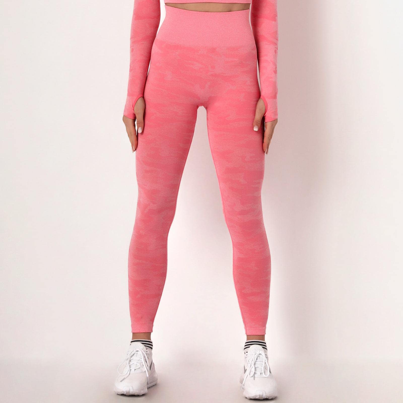 Legginsy damskie na siłownię do jogi bezszwowe legginsy damskie fitness sport wysoka talia spodnie trening bieganie push up legginsy kamuflaż siłownia odzież rajstopy spodnie