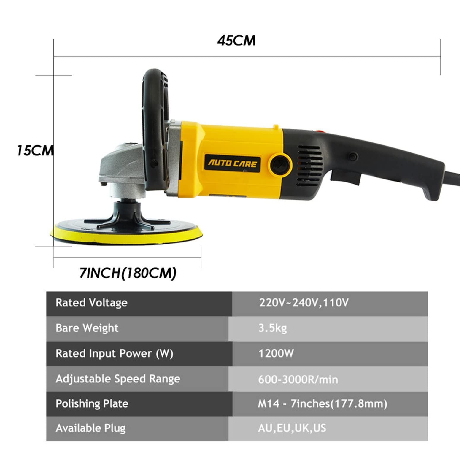 Amazon.co.jp: ぽりっシャー 電動 回転車のポリッシャー180mmディスク