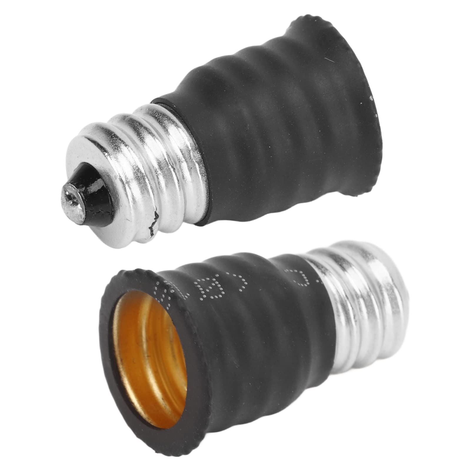 PATIKIL Adattatore Per Lampada Da E14 A E12 - 4 Pezzi, Rame, Tono Oro - 4