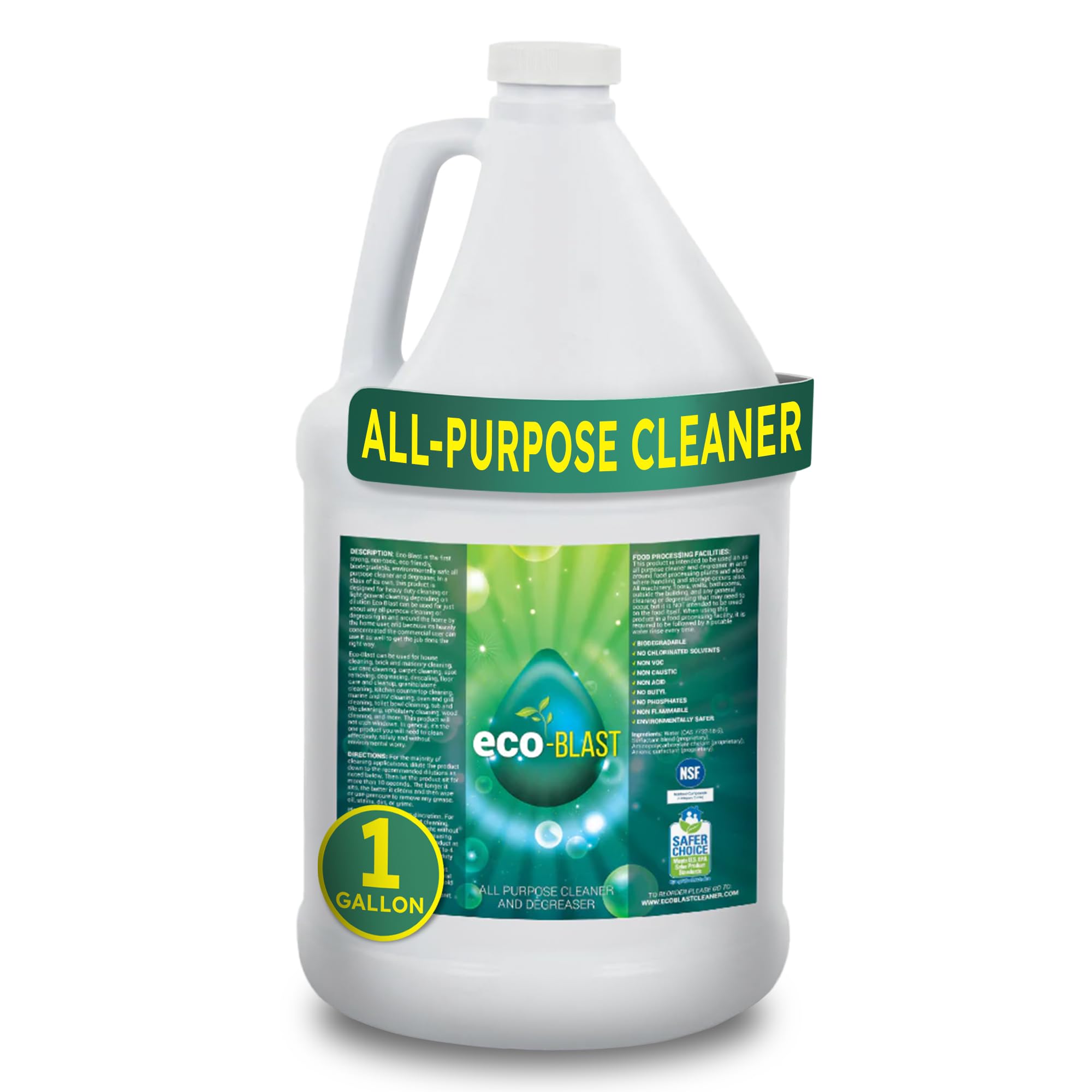 All-Purpose Cleaner & Degreaser – Heavy-Duty Grease & Stain Remover for Home, Kitchen, Garage & Industrial Use, Surface-Friendly Cuts Through Tough Dirt – 1 Gallon