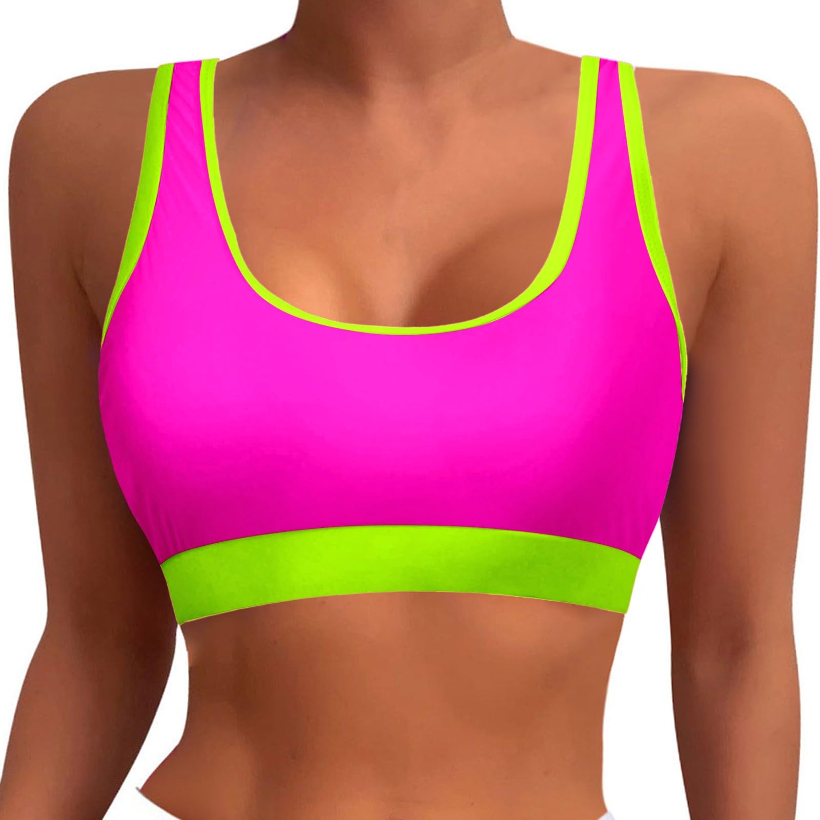 Genérico Top de Mujer Bañadores Deportivo Blusa Bikini Halter Sujetador Sexy Bañador Espalda Descubierta Top Bañador de Surf Blusa Natación al Aire Libre Vacaciones