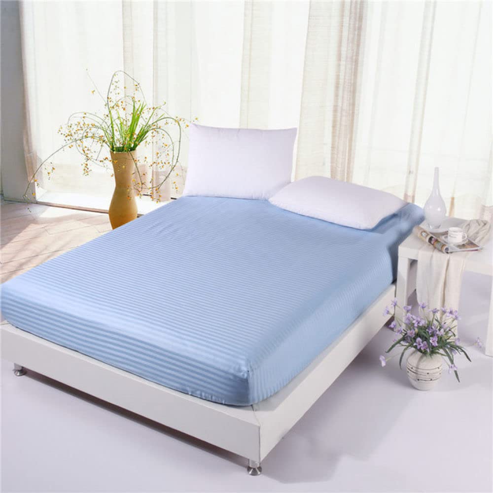 Drap de lit en satin de coton anti-pli élastique 200x200 bonnet 26cm