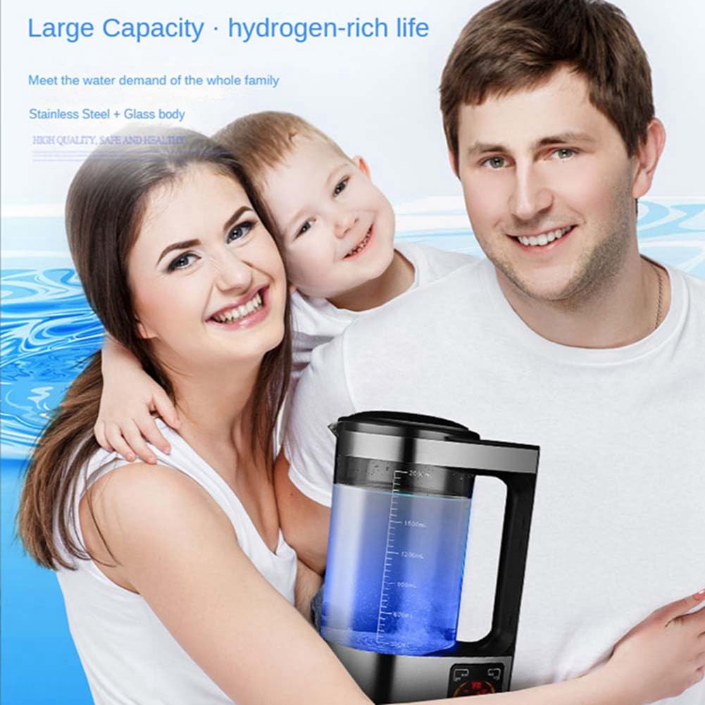 MáQuina EléCtrica de Botella de Agua Enriquecida con HidróGeno de 2L Filtro de Agua Dispensador de Agua Generador de Agua de HidróGeno Enchufe de la UE