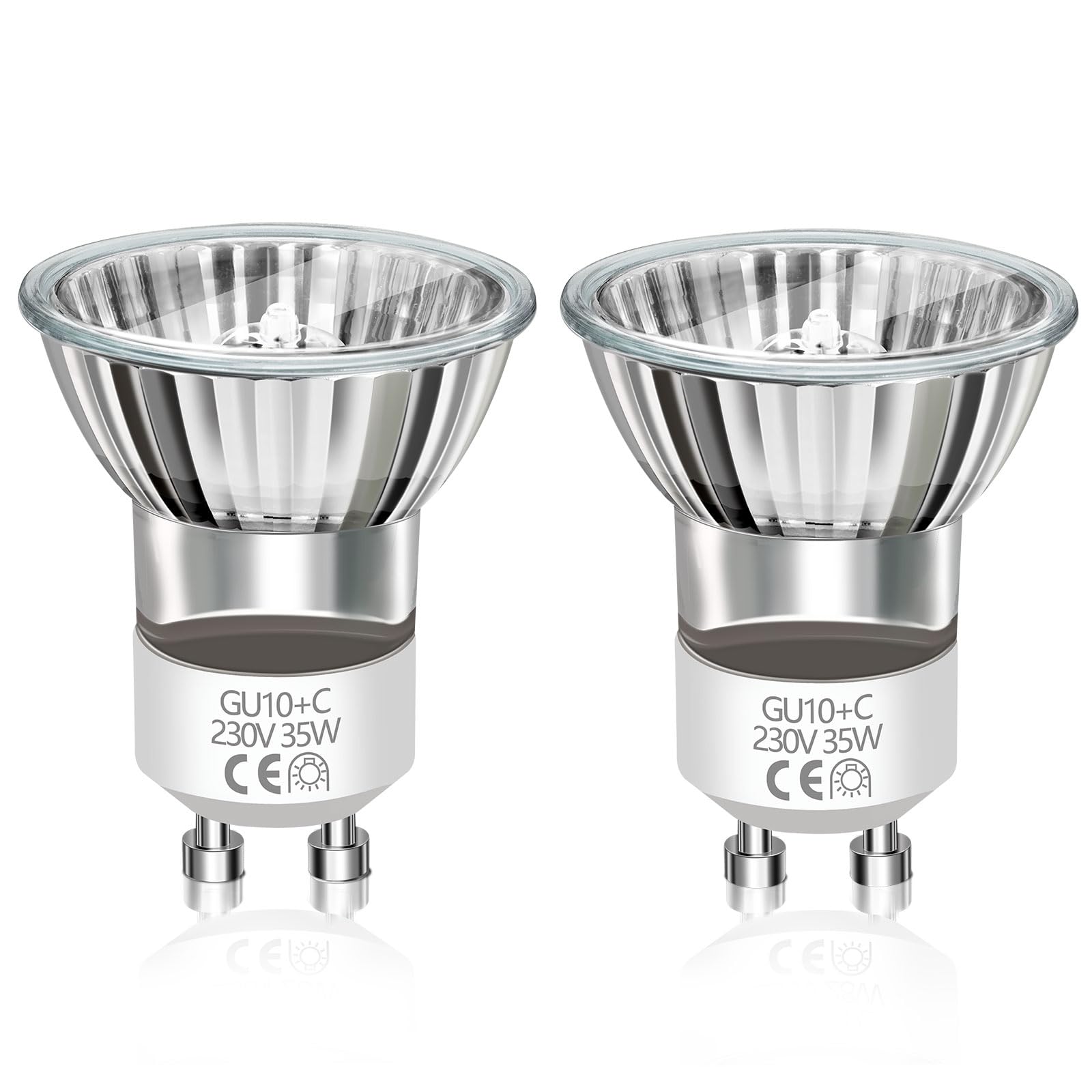 Caldarax Mini MR11 GU1O 35W Lava Lamp Replacement Bulb Dimmable Spotlight Bulbs, 230V 420LM Warm White 2800K, Reflector Bulb for Lava Lamp, Candle Warmer Lamp, Recessed Lights, 2 Pack