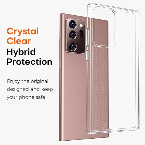 Miniatura 3 de Rayboen Funda para Samsung Galaxy Note 20 Ultra con 2 protectores de pantalla suaves, transparente y antiarañazos, parte trasera de policarbonato