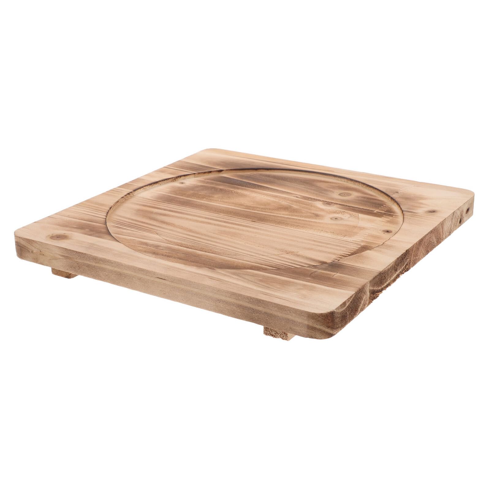 Dessous de plat en bois YARNOW 28x28 cm carré résistant à la chaleur pour barbecue