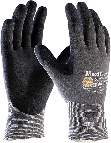 MaxiFlex G-Tek Ultimate Nitrile Coated Gloves, Gray 34-874/XL