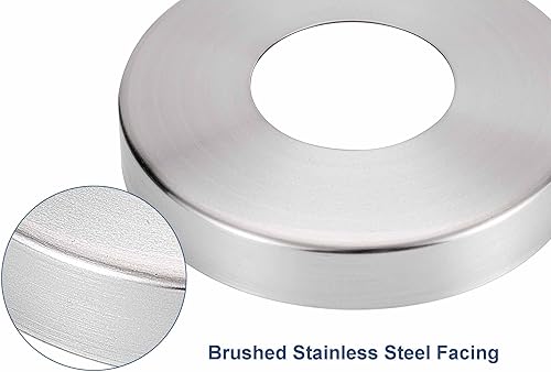 Miniatura 5 de EESC2Y 2 placas de escalera de piscina de 2 pulgadas, anillos de escalera de piscina para piscina enterrada y spa de 1.9 pulgadas, hecho de acero