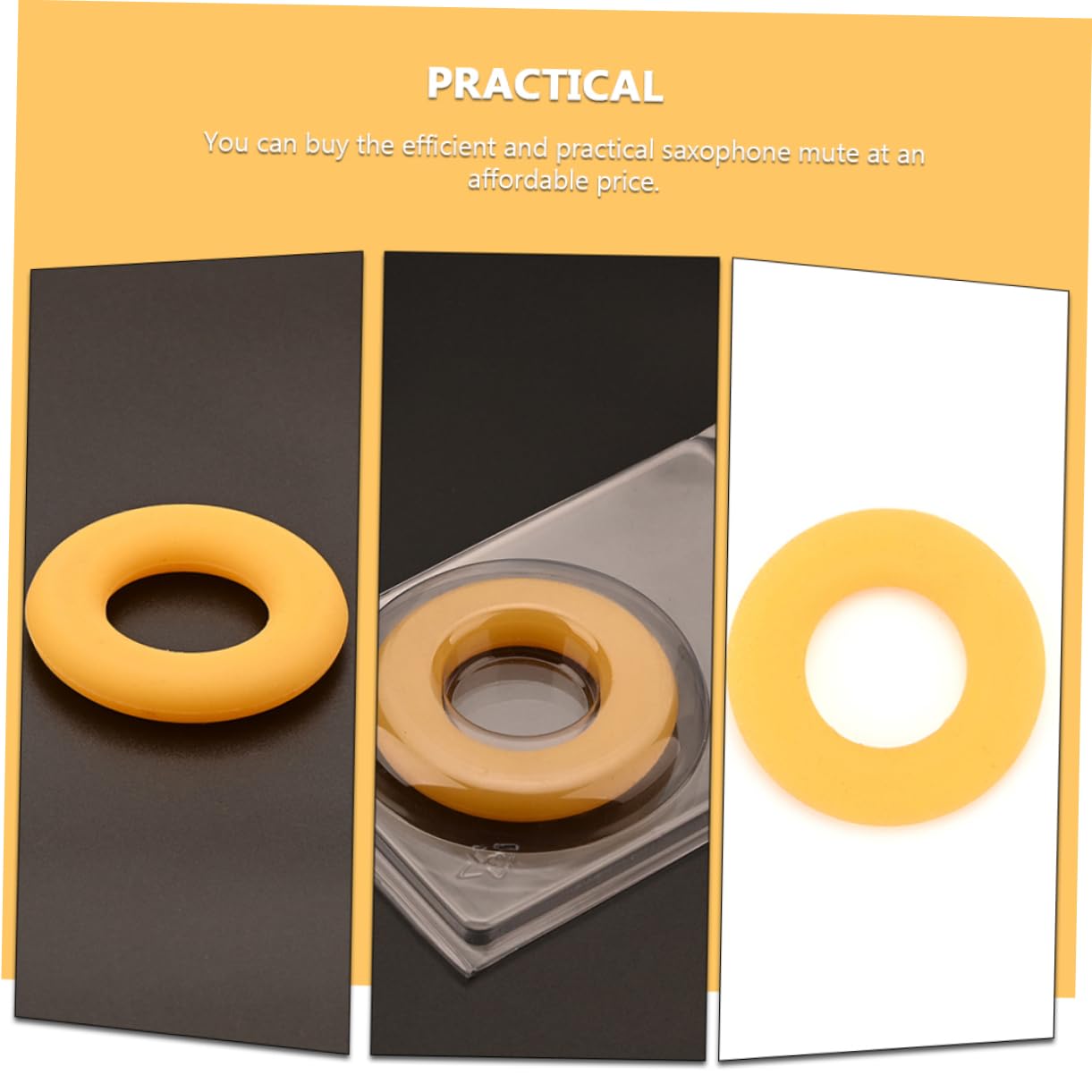 FUNOMOCYA Saxophone Mute Dampener for Tenor Saxophone Lightweight Plastic Accessory to Reduce Noise and Overtones Easy to Use for Practice Durable Design for Musicians