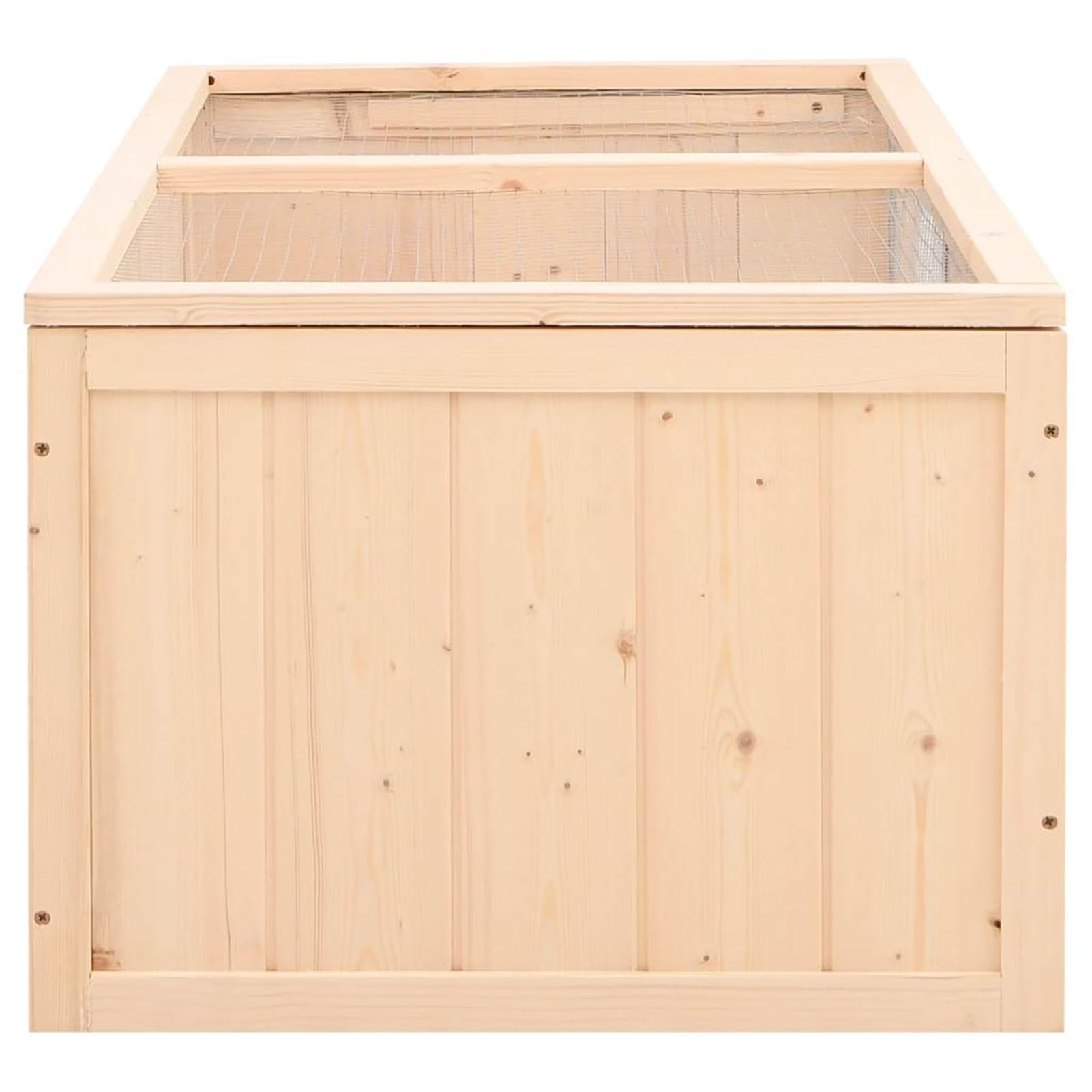 Hamsterkäfig aus massivem Tannenholz 104x52x38 cm mit Drahtgitter und ausziehbarer Wanne für Nagetiere, Meerschweinchen und Mäuse 172383