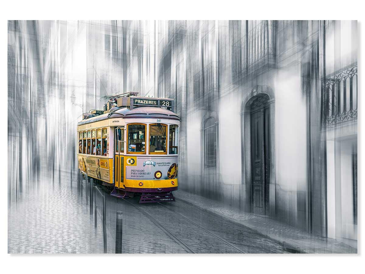 Tableau Ville Lisboa Toile Imprimée Cadre Déco Murale 60x40cm