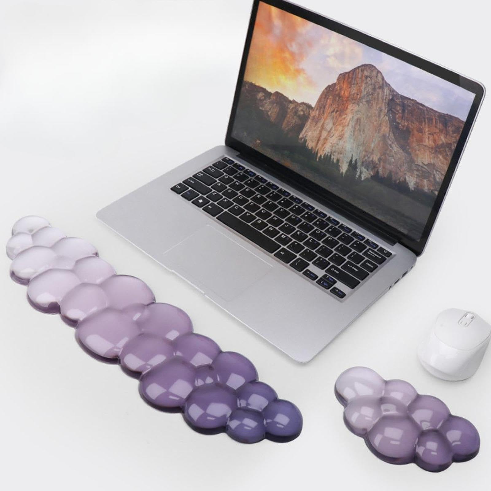 Repose-Poignets pour Clavier, Tapis de Clavier, Repose-Bras, Coussin Confortable, Accessoire de Bureau à Offrir, Violet
