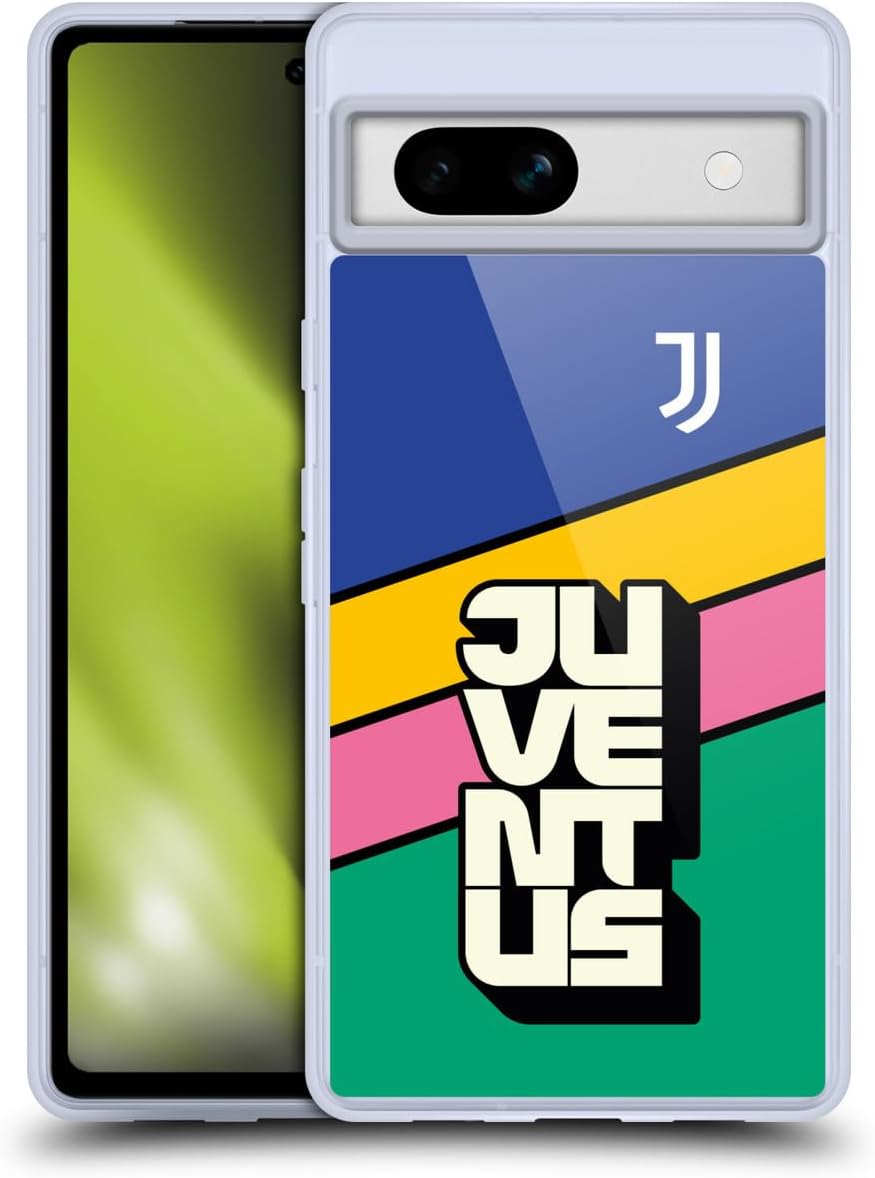 Head Case Designs Officially Licensed Juventus Football Club Signature Graphic Collection Gel Case [Military Grade Protection] Compatible with Google Pixel 7a