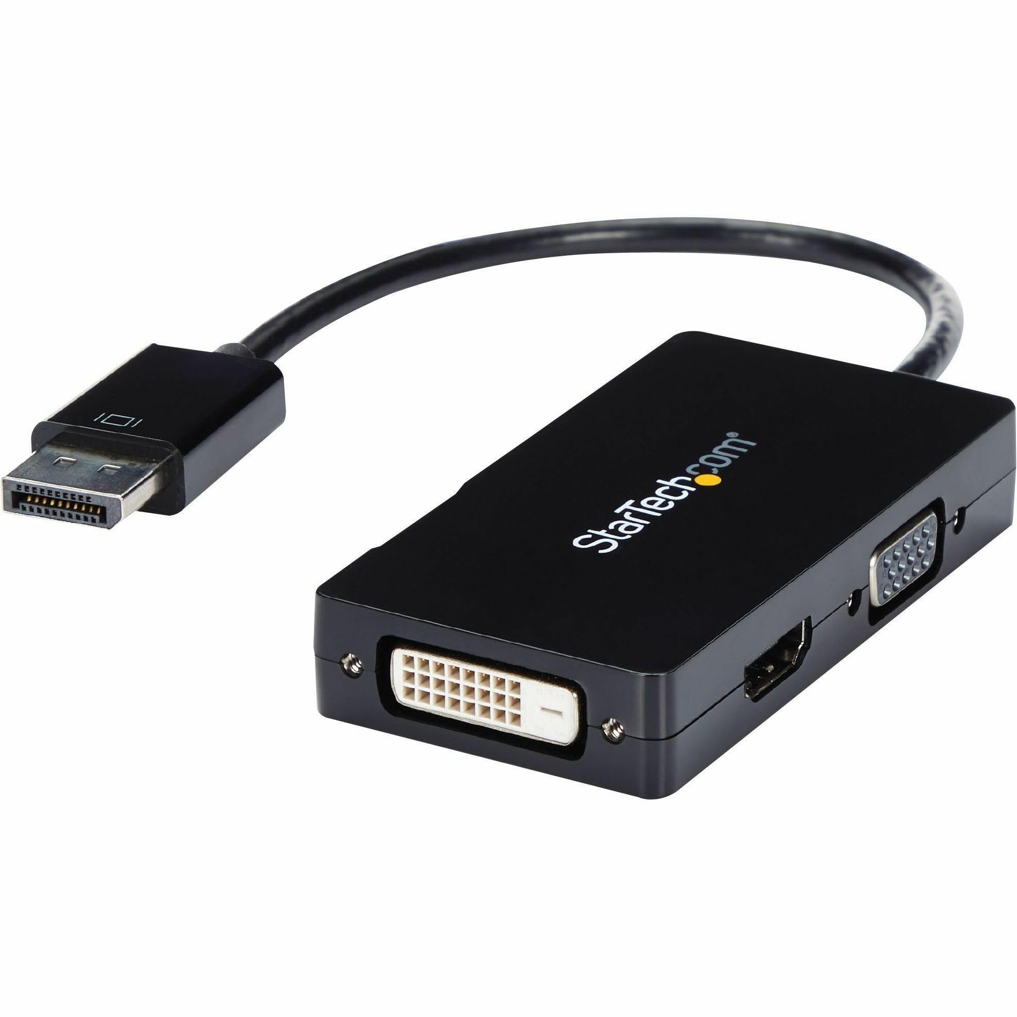 StarTech.com Cavo Adattatore 3 in 1 DisplayPort a VGA/DVI/HDMI, Convertitore DP a VGA HDMI DVI, 1920x1200, 1800p | Cavo Compatto, Adattatore Monitor, Segnale Digitale e Analogico
