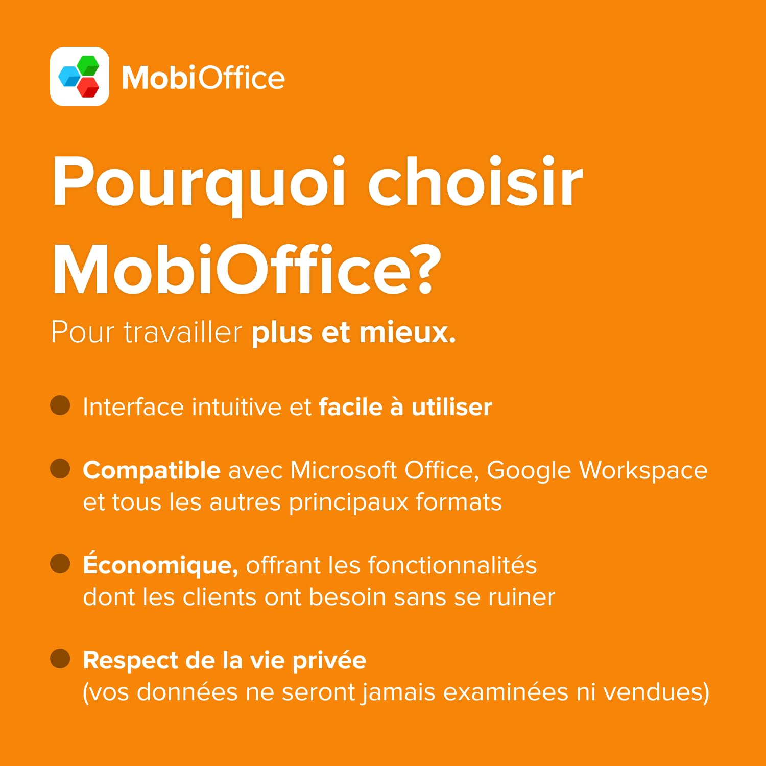 Suite de bureau 4 en 1 MobiOffice Multi-user pour Windows | Licence Multi-user | Traitement de texte, feuilles de calcul, présentations, messagerie + lecteur PDF gratuit