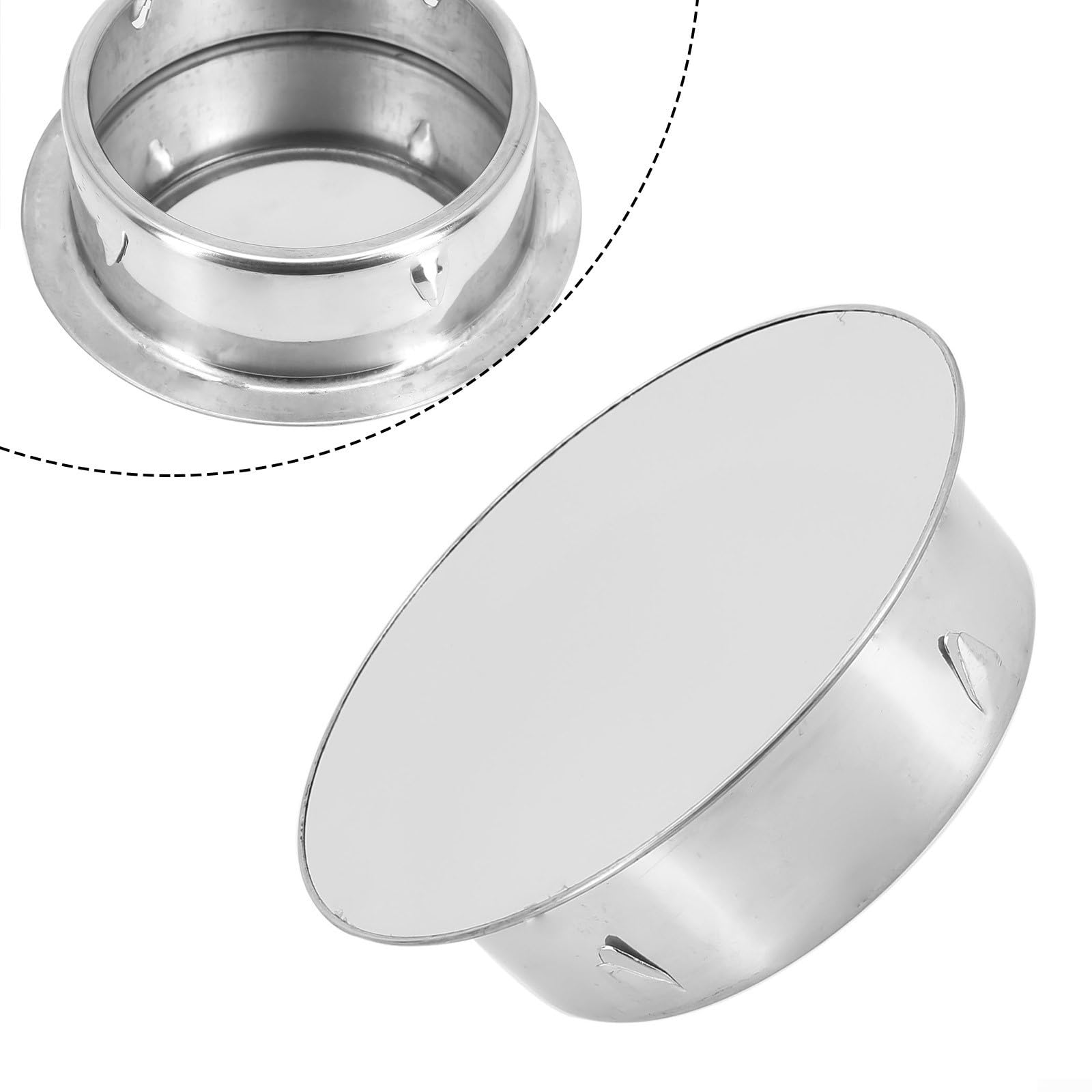Tappo per canna fumaria in acciaio inox, 150 mm, resistente alle intemperie, per condotto della stufa e guarnizione di scarico, colore argento (120 mm)