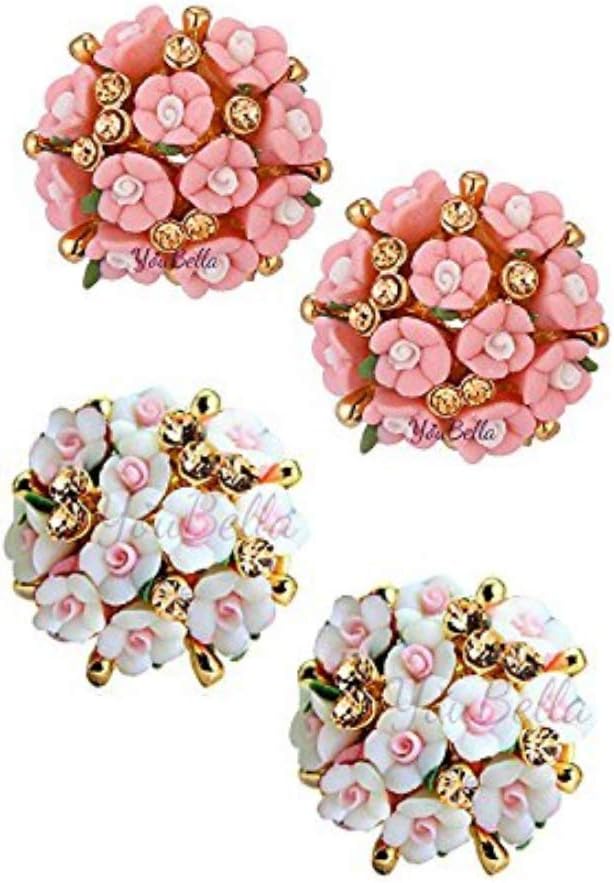 Stylish Party Wear Jewellery Gold Plated Studs Earrings for Women (Combo - 1)(YBEAR_32176)